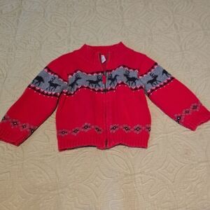Carter's Red and Gray Kids Sweater